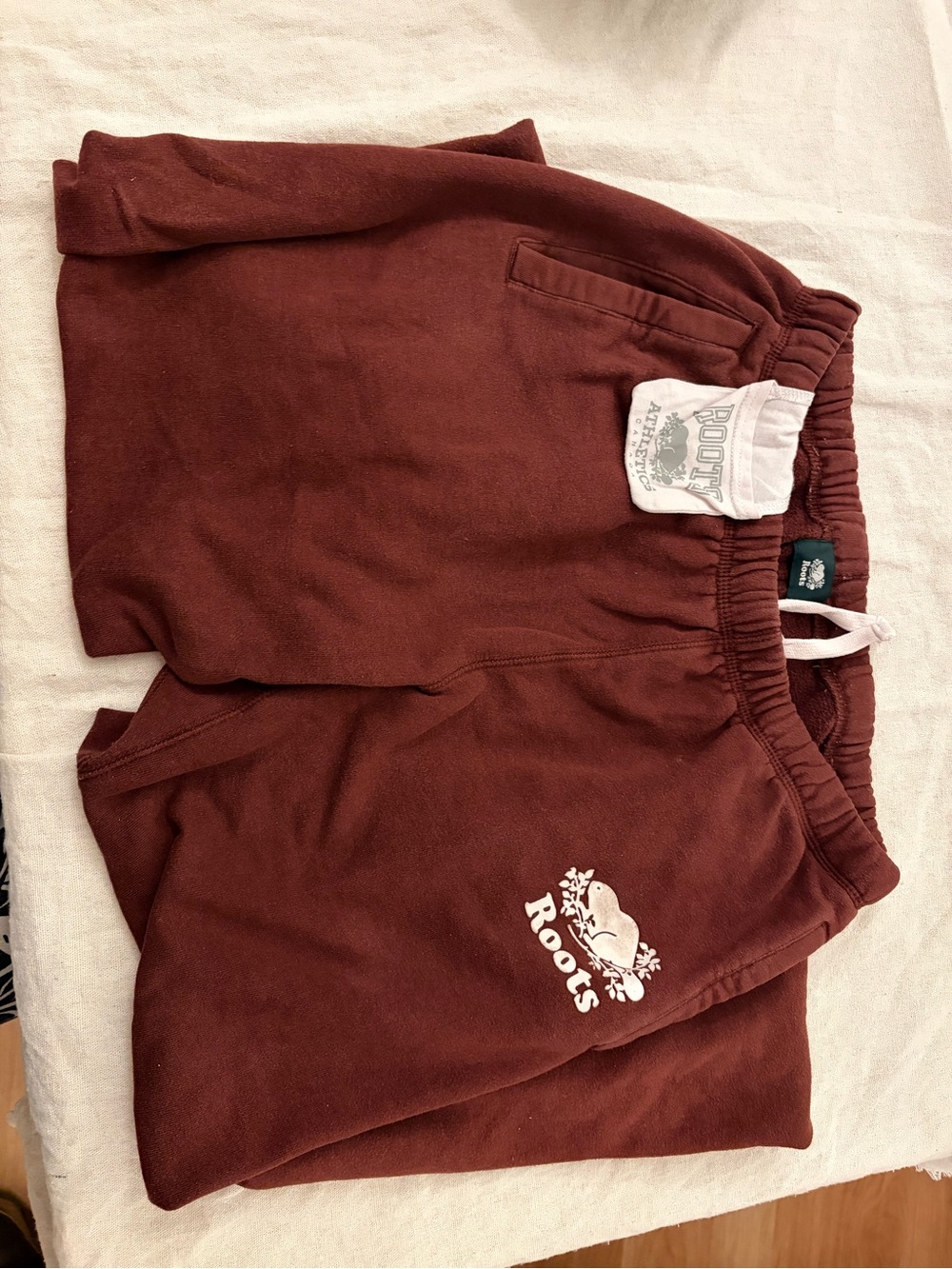 Roots Maroon Track Shorts with Logo